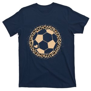 Cute Soccer Leopard Print Soccer Lover T-Shirt