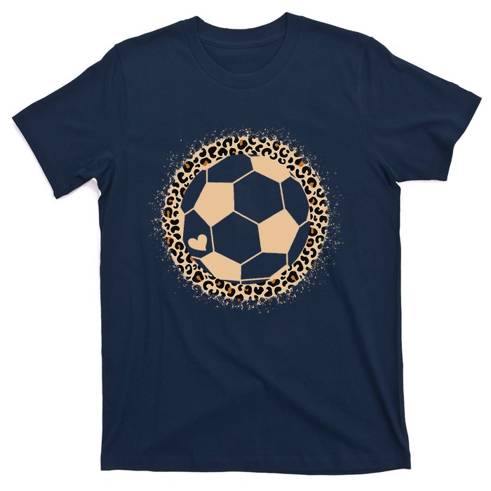 Cute Soccer Leopard Print Soccer Lover T-Shirt