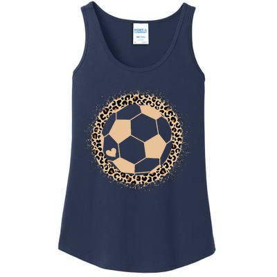 Cute Soccer Leopard Print Soccer Lover Ladies Essential Tank