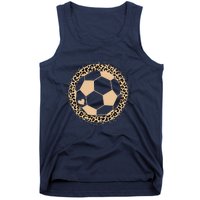 Cute Soccer Leopard Print Soccer Lover Tank Top