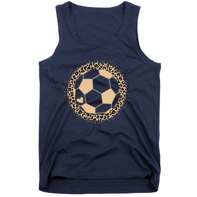 Cute Soccer Leopard Print Soccer Lover Tank Top