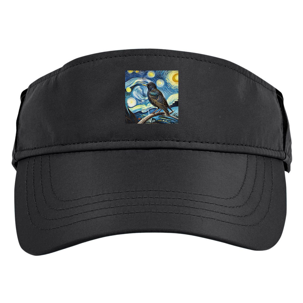 Common Starling Lover Bird Watching Birding Starry Night Art Adult Drive Performance Visor