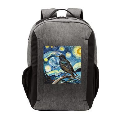 Common Starling Lover Bird Watching Birding Starry Night Art Vector Backpack
