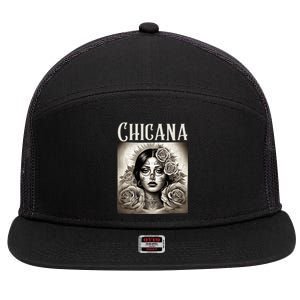 Chicana Style Lowrider Clothes Mexican American Latina 7 Panel Mesh Trucker Snapback Hat