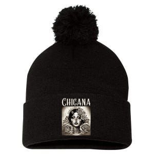 Chicana Style Lowrider Clothes Mexican American Latina Pom Pom 12in Knit Beanie