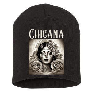 Chicana Style Lowrider Clothes Mexican American Latina Short Acrylic Beanie