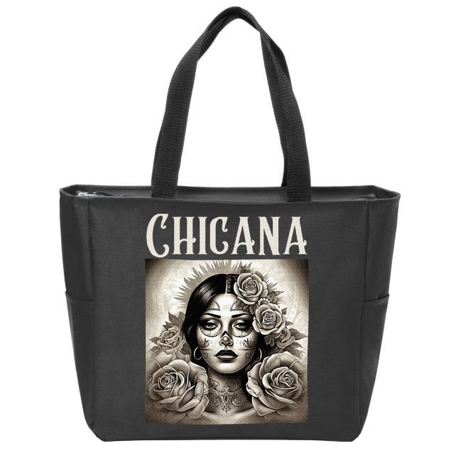 Chicana Style Lowrider Clothes Mexican American Latina Zip Tote Bag