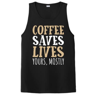 Coffee Saves Lives Funny Coffee Lover Cool Gift PosiCharge Competitor Tank