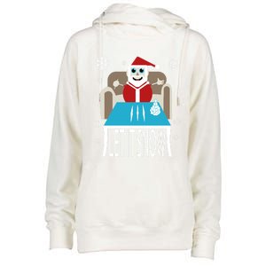 Cocaine Santa Let It Snow Adult Gag Gift Ugly Christmas Gift Cool Gift Womens Funnel Neck Pullover Hood