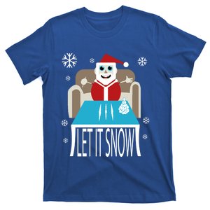 Cocaine Santa Let It Snow Adult Gag Gift Ugly Christmas Gift Cool Gift T-Shirt