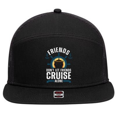 Cruise Ship Lovers Cool Cruise Design For Cruising 7 Panel Mesh Trucker Snapback Hat