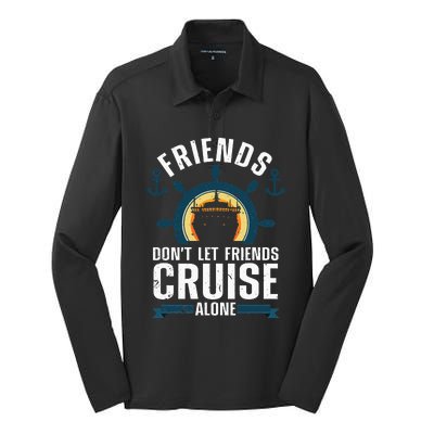 Cruise Ship Lovers Cool Cruise Design For Cruising Silk Touch Performance Long Sleeve Polo