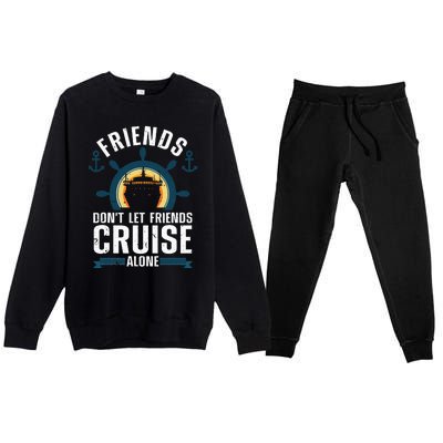 Cruise Ship Lovers Cool Cruise Design For Cruising Premium Crewneck Sweatsuit Set