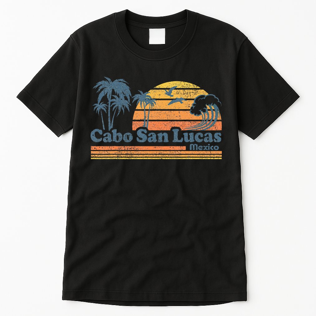 Cabo San Lucas Mexico Beach Summer Vacation Vintage Retro Tall T-Shirt