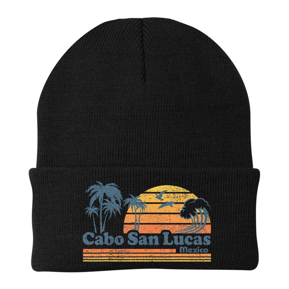 Cabo San Lucas Mexico Beach Summer Vacation Vintage Retro Beanie