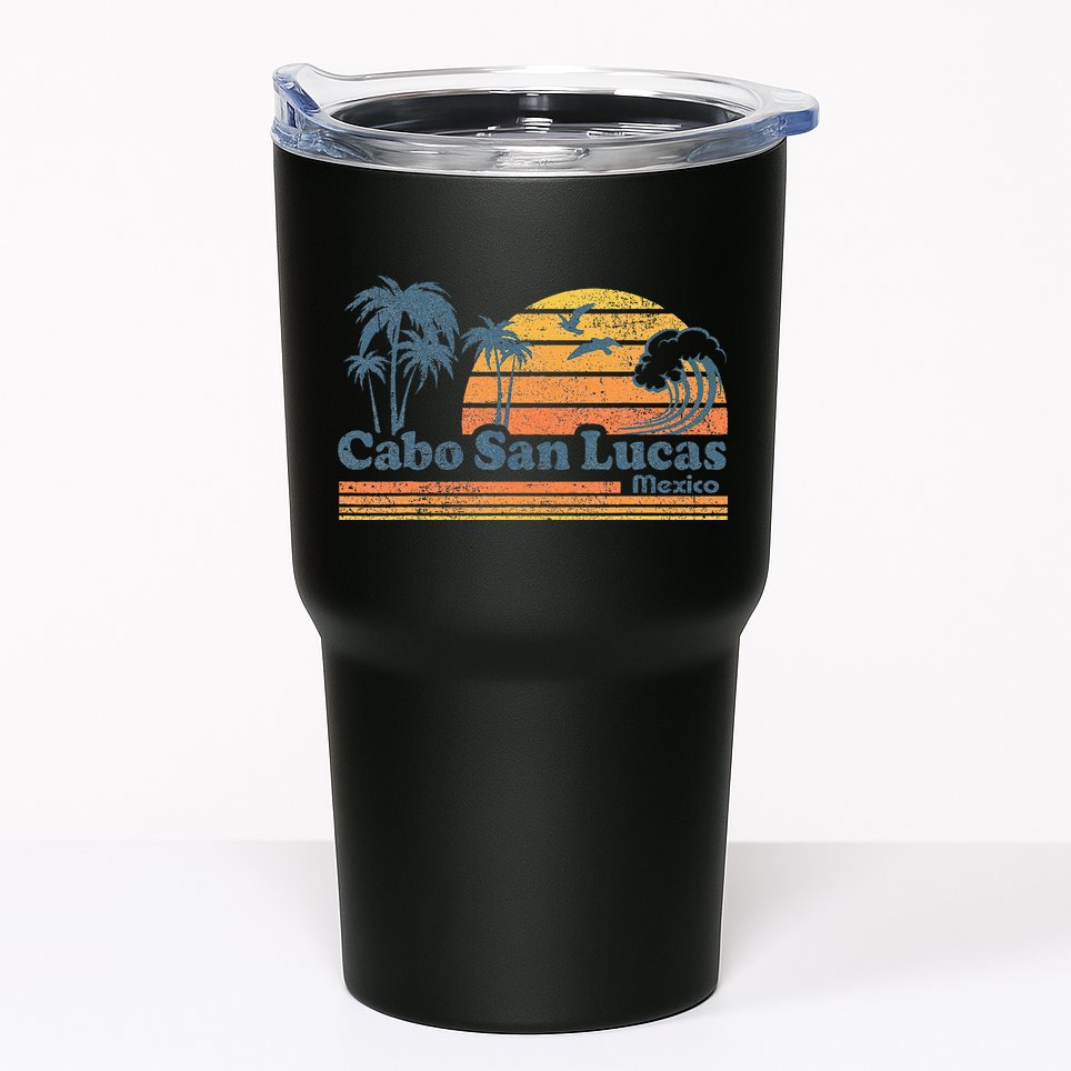 Cabo San Lucas Mexico Beach Summer Vacation Vintage Retro Tumbler