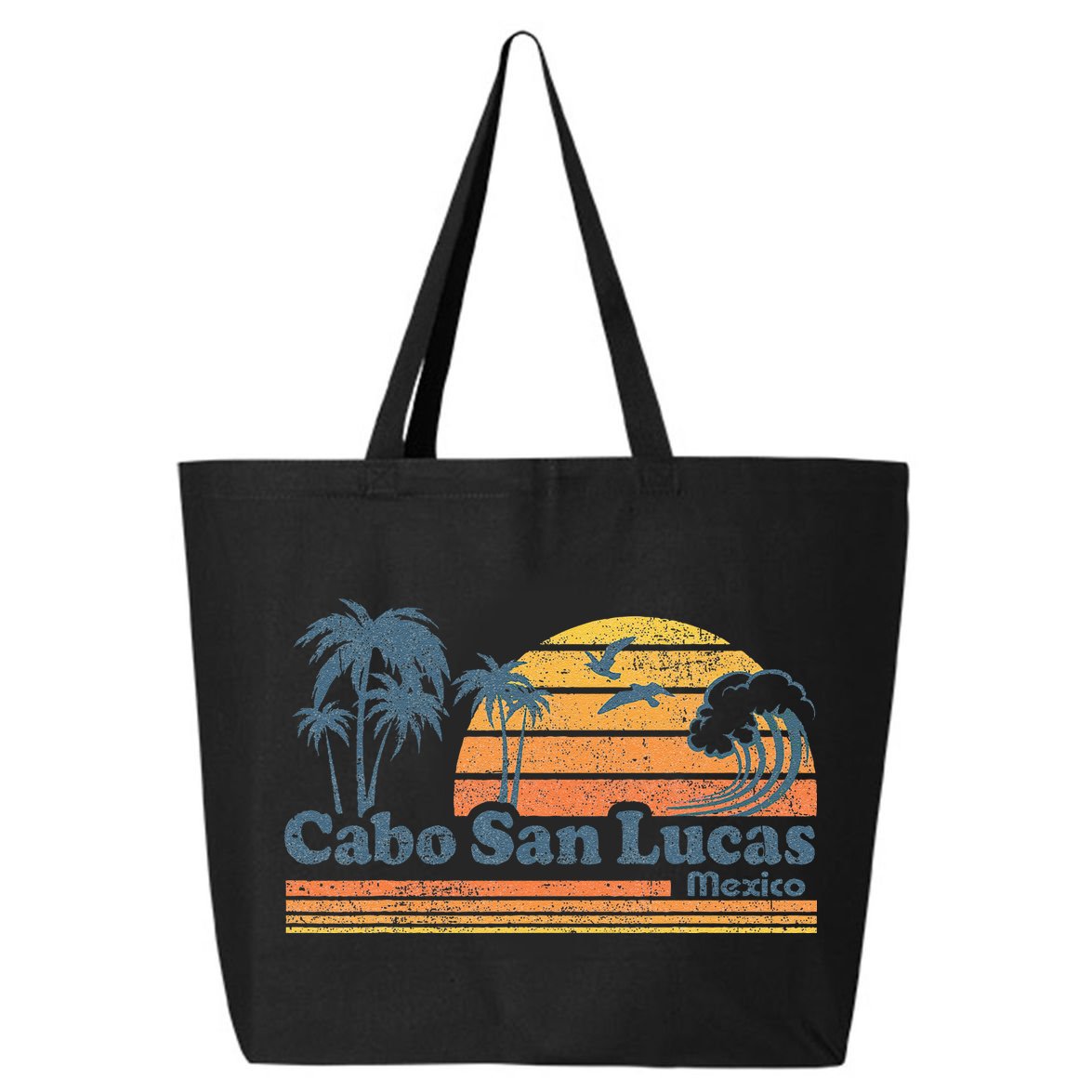 Cabo San Lucas Mexico Beach Summer Vacation Vintage Retro 25L Jumbo Tote