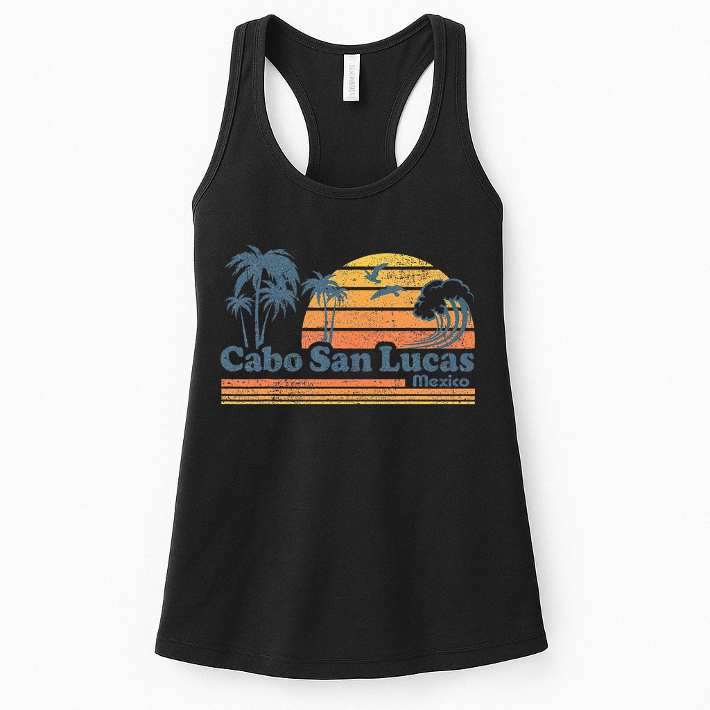 Cabo San Lucas Mexico Beach Summer Vacation Vintage Retro Womens Tank Top