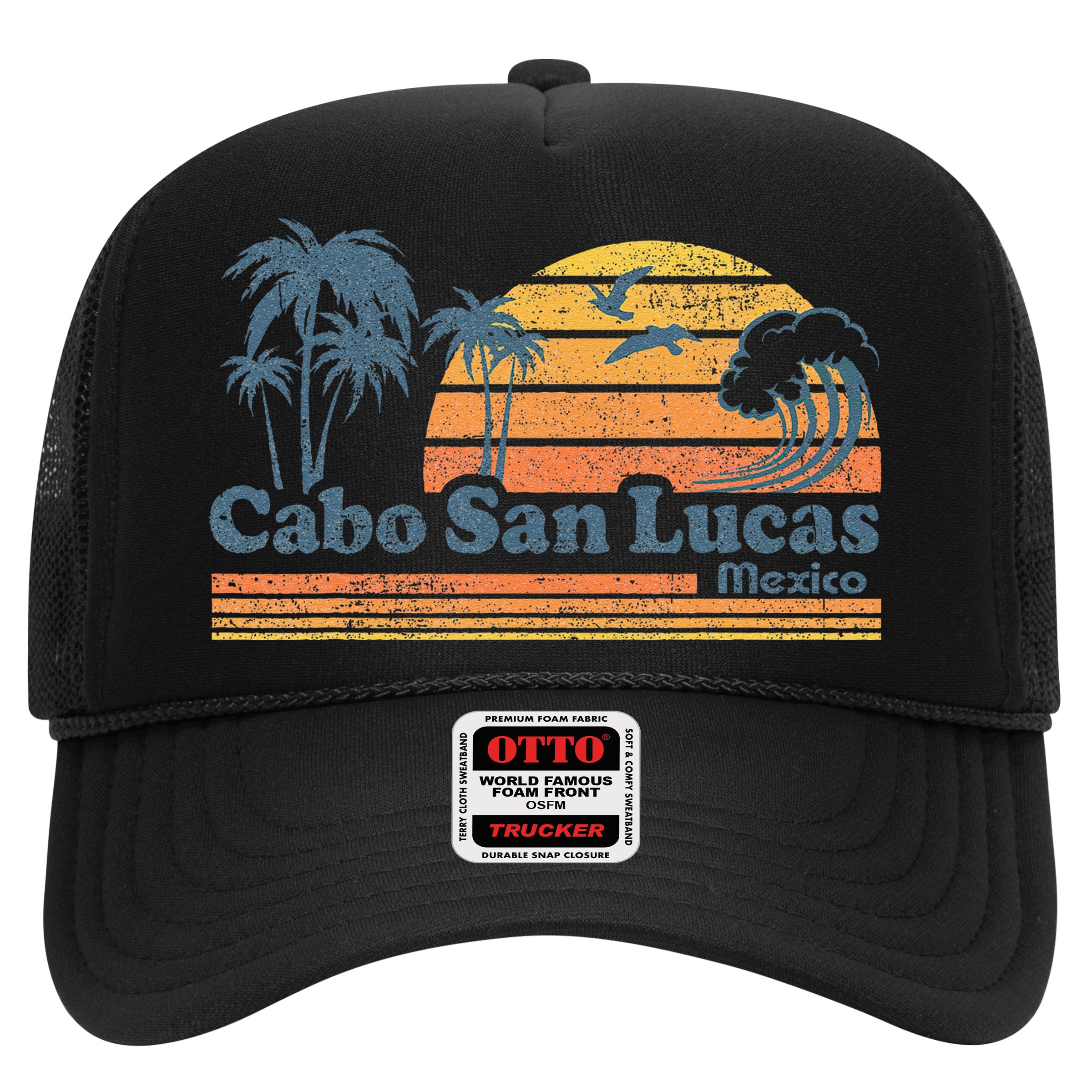Cabo San Lucas Mexico Beach Summer Vacation Vintage Retro Hat