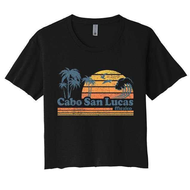 Cabo San Lucas Mexico Beach Summer Vacation Vintage Retro Crop Top