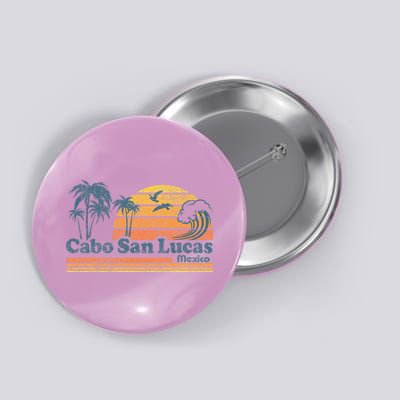 Cabo San Lucas Mexico Beach Summer Vacation Vintage Retro Button