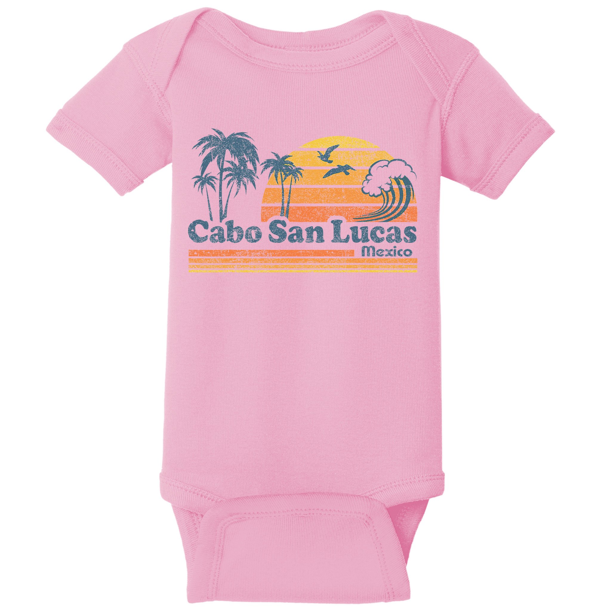 Cabo San Lucas Mexico Beach Summer Vacation Vintage Retro Baby Bodysuit