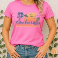 Cabo San Lucas Mexico Beach Summer Vacation Vintage Retro Womens T-Shirt