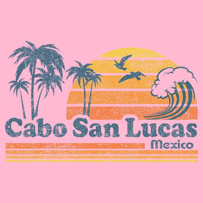 Cabo San Lucas Mexico Beach Summer Vacation Vintage Retro Womens T-Shirt