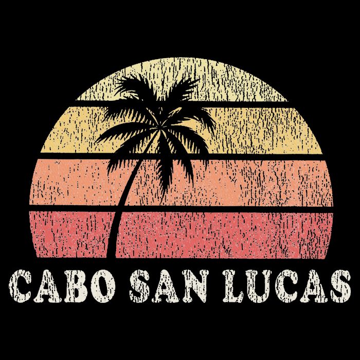 Cabo San Lucas Vintage 70s Retro  Drawstring Bag