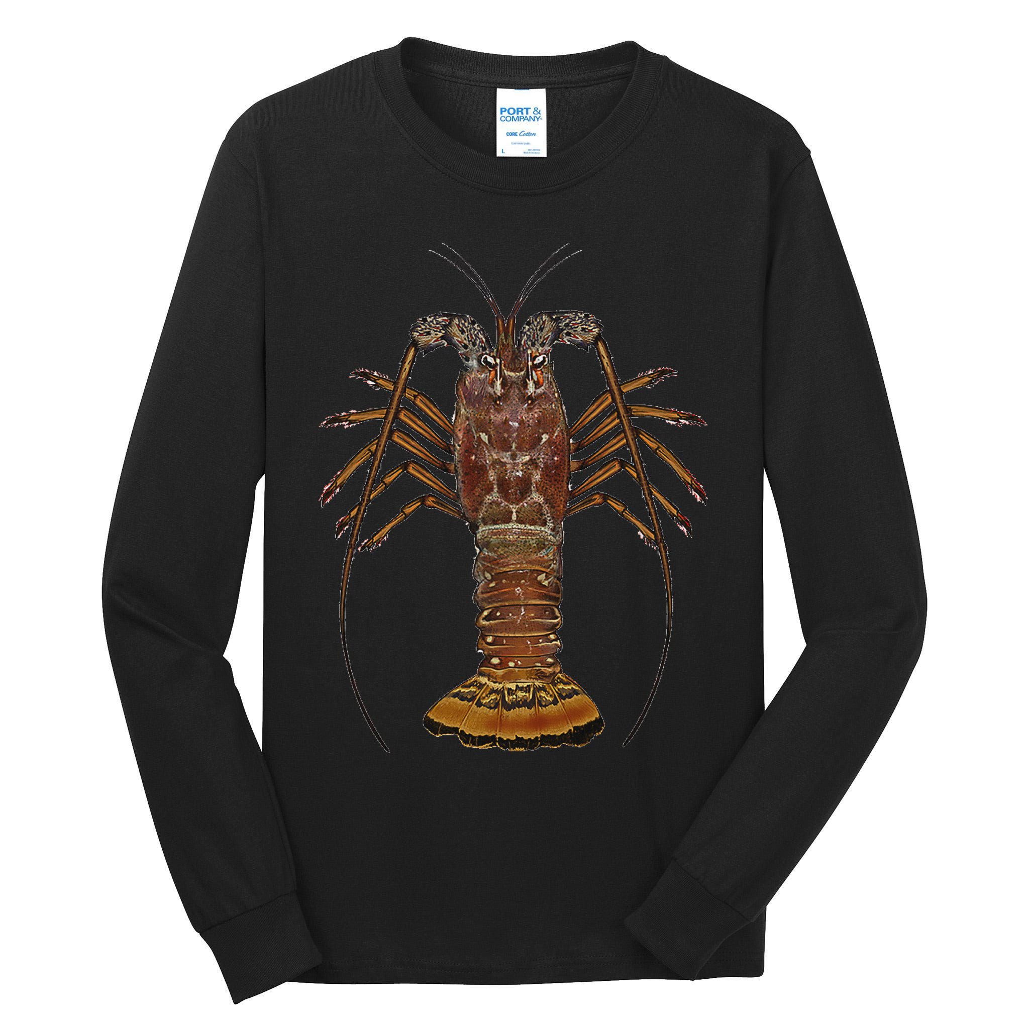 Caribbean Spiny Lobster Bahamas Shellfish Seafood Tall Long Sleeve T-Shirt