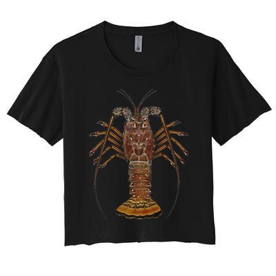 Caribbean Spiny Lobster Bahamas Shellfish Seafood Crop Top