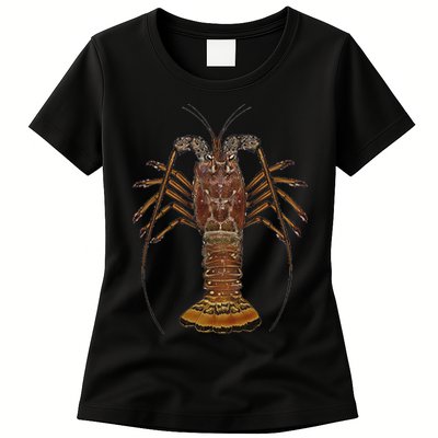 Caribbean Spiny Lobster Bahamas Shellfish Seafood Womens T-Shirt
