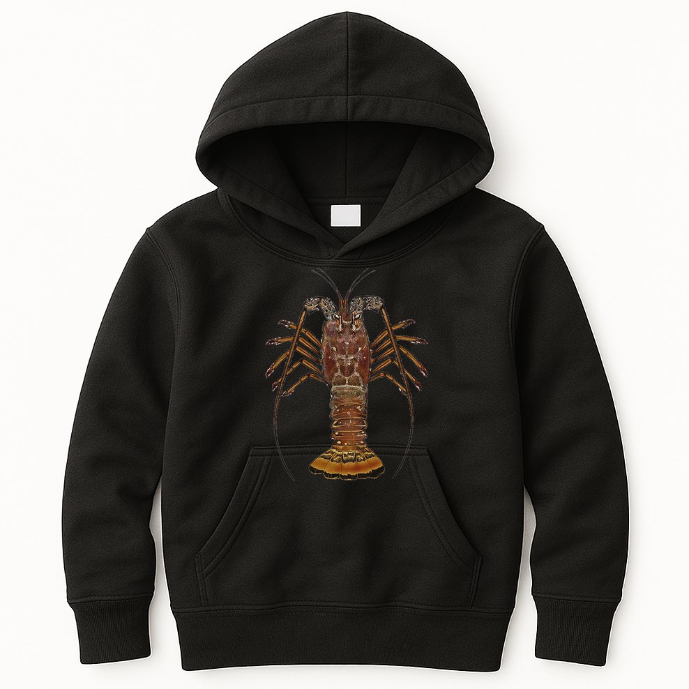Caribbean Spiny Lobster Bahamas Shellfish Seafood Kids Hoodie