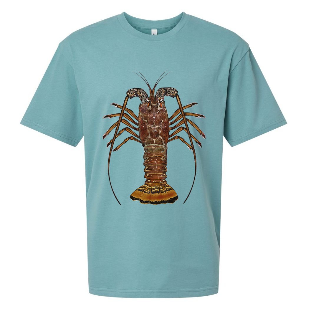 Caribbean Spiny Lobster Bahamas Shellfish Seafood Sueded Cloud Jersey T-Shirt