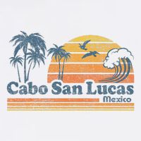 Cabo San Lucas Mexico Beach Summer Vacation Vintage Retro Doggie Tank