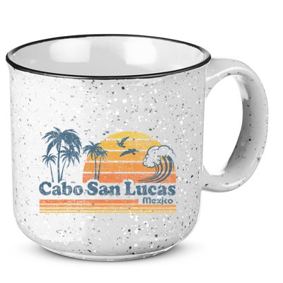 Cabo San Lucas Mexico Beach Summer Vacation Vintage Retro 15oz Campfire Ceramic Mug