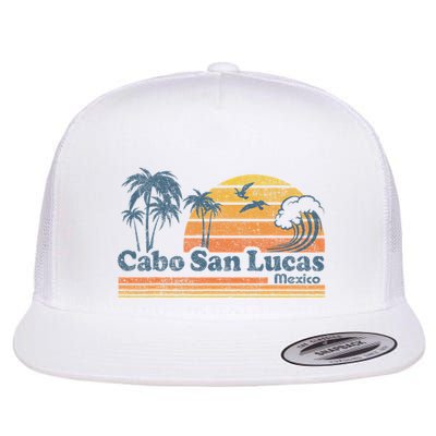 Cabo San Lucas Mexico Beach Summer Vacation Vintage Retro Flatbill Hat