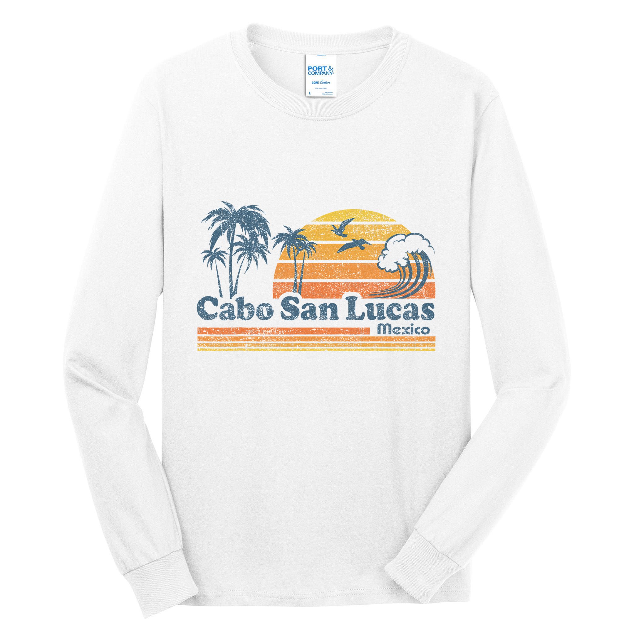 Cabo San Lucas Mexico Beach Summer Vacation Vintage Retro Tall Long Sleeve T-Shirt