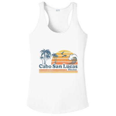 Cabo San Lucas Mexico Beach Summer Vacation Vintage Retro Ladies PosiCharge Competitor Racerback Tank
