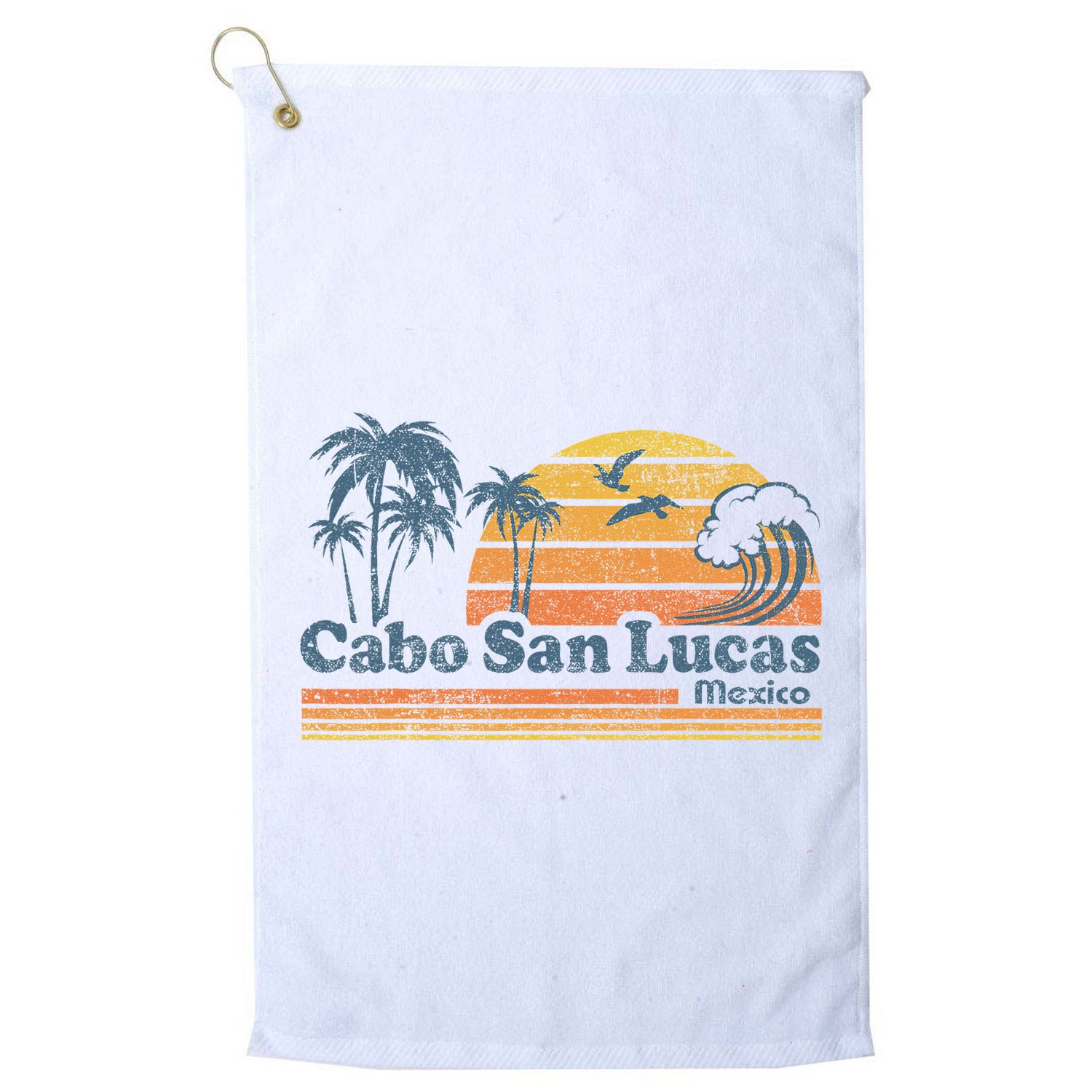 Cabo San Lucas Mexico Beach Summer Vacation Vintage Retro Golf Towel