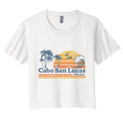 Cabo San Lucas Mexico Beach Summer Vacation Vintage Retro Crop Top