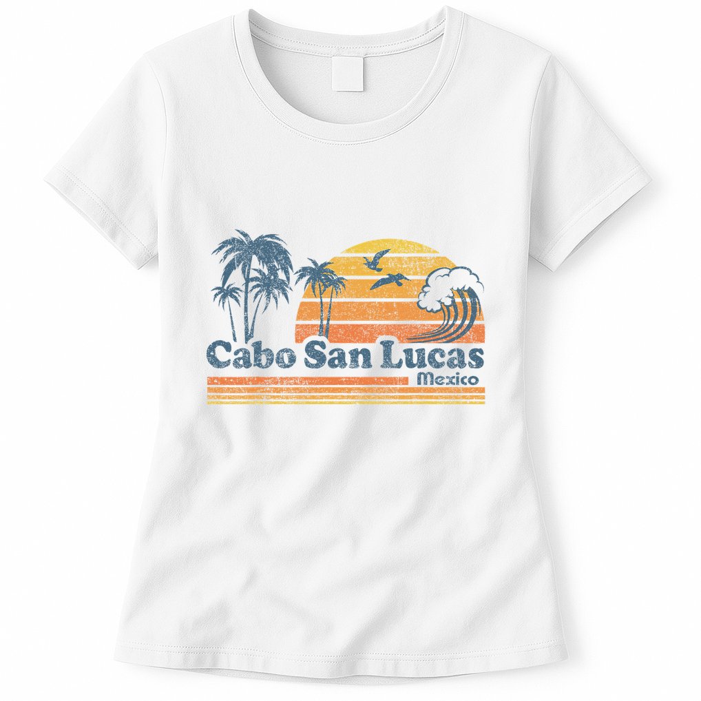Cabo San Lucas Mexico Beach Summer Vacation Vintage Retro Womens T-Shirt