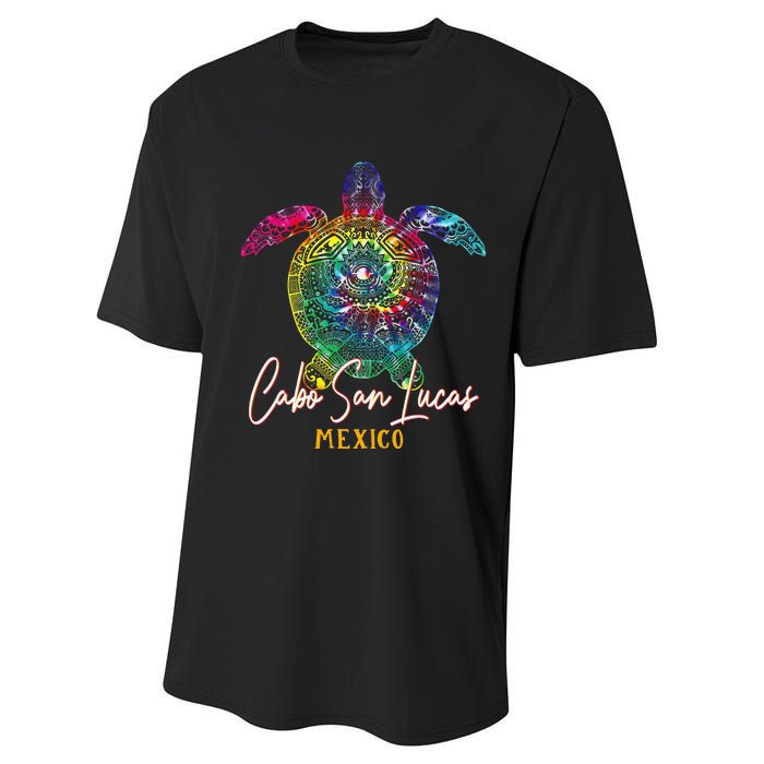 Cabo San Lucas Tie Dye Sea Turtle Matching Family Vacation Performance Sprint T-Shirt