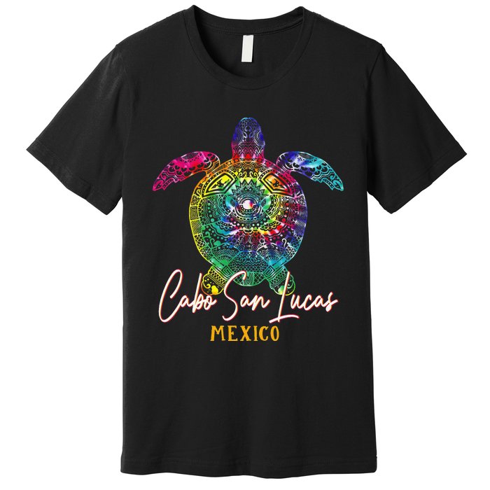 Cabo San Lucas Tie Dye Sea Turtle Matching Family Vacation Premium T-Shirt