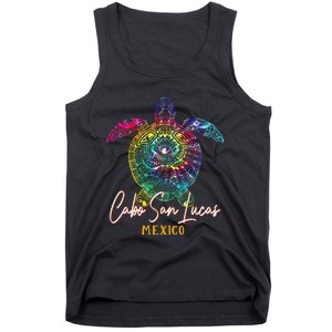 Cabo San Lucas Tie Dye Sea Turtle Matching Family Vacation Tank Top