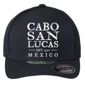 Cabo San Lucas Mexico Retro Souvenir Distressed Flexfit Unipanel Trucker Cap