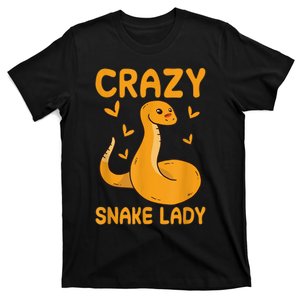 Crazy Snake Lady Snake Owner Quote Reptiles T-Shirt