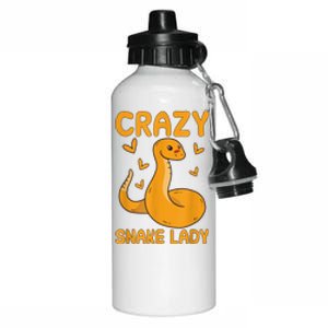 Crazy Snake Lady Snake Owner Quote Reptiles Aluminum Water Bottle