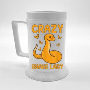 Crazy Snake Lady Snake Owner Quote Reptiles Beer Stein