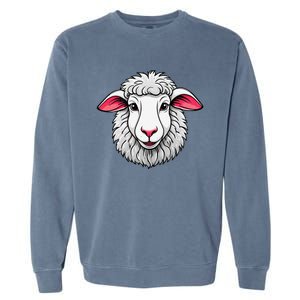 Cute Shee.P Lamb Farm Animals Cuddly Pets Garment-Dyed Sweatshirt